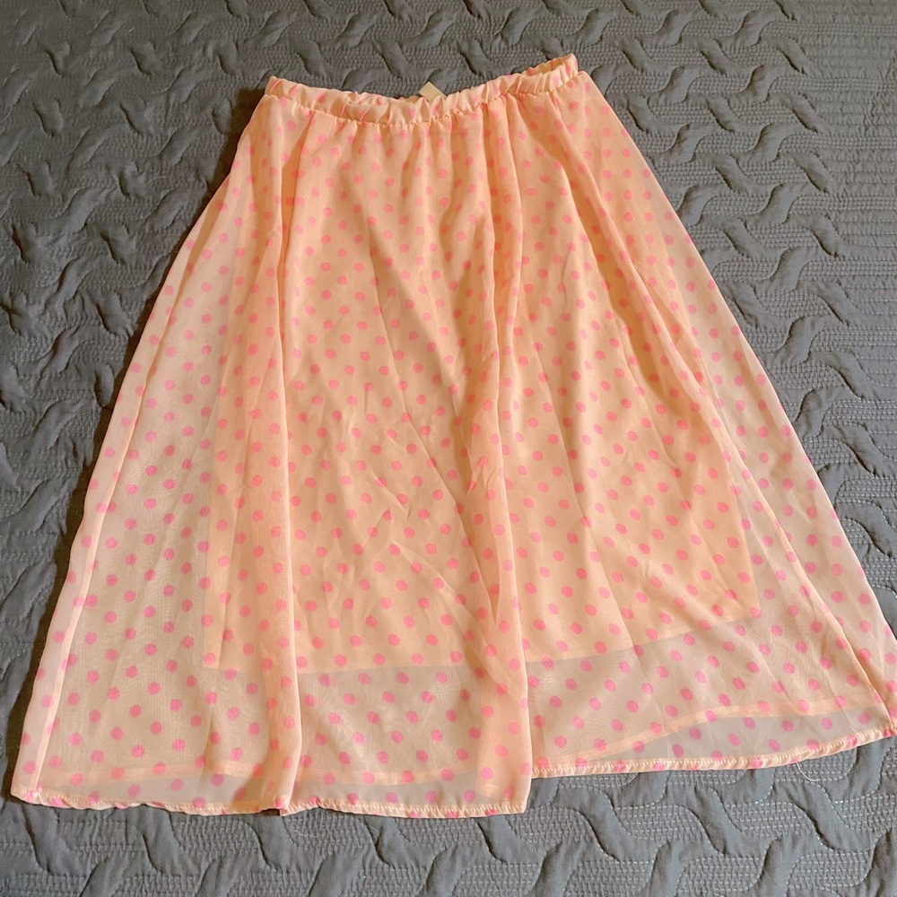 LARA A Line Dotted Skirt Size Medium | Unworn |